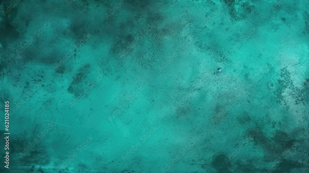 Texture Grungy Teal Green Background Of Wall Cement. Generative Ai