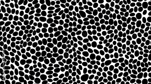 Seamless hand drawn small dense polkadot animal spots pattern in white. Generative Ai