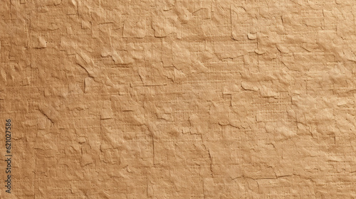 Seamless recycled biege kraft fiber paper background texture. Generative Ai