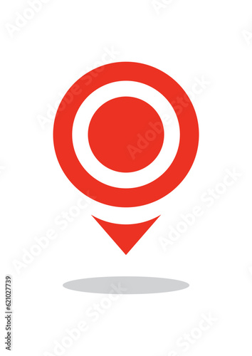 Free Download Location red icon vector. Pin sign Isolated on white background. Flat style for graphic design. - GFXLoad