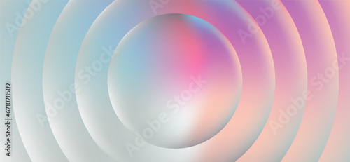 Multicolored abstract background design. Fluid gradient circle shapes composition. Futuristic design landing page, cover, banner, ads, social media, presentation concept.