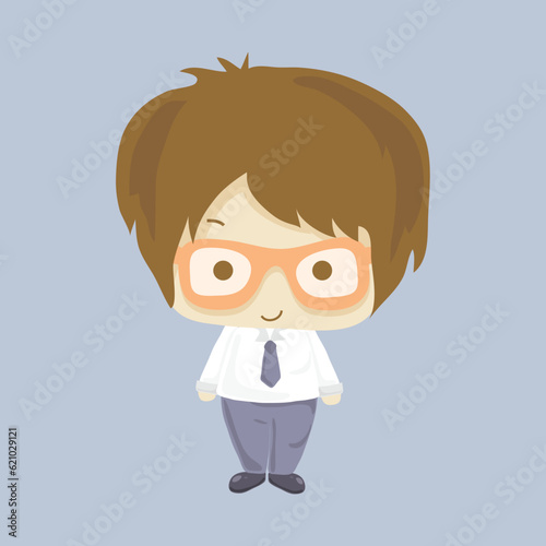 cartoon business man worker