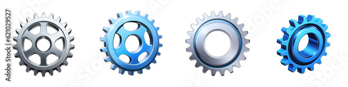 Gear clipart collection, vector, icons isolated on transparent background
