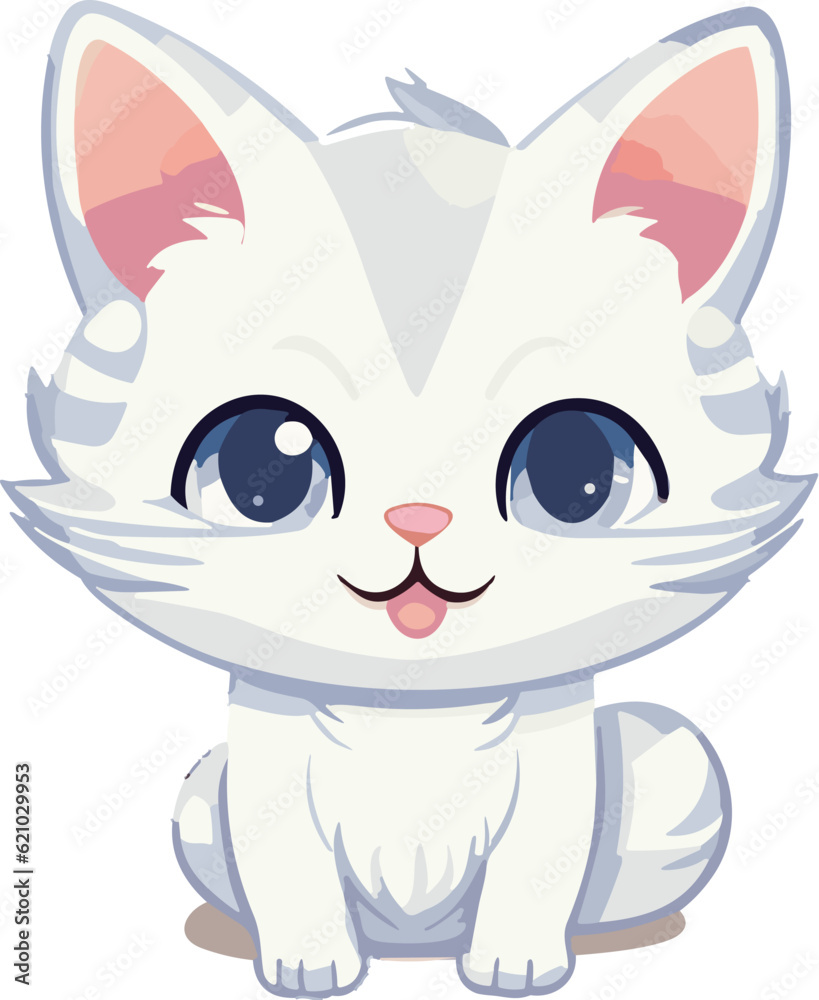 Obraz premium Vector Illustration Cute Cat