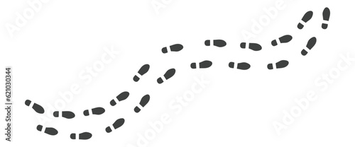 Human Shoe footprints icon white background design.