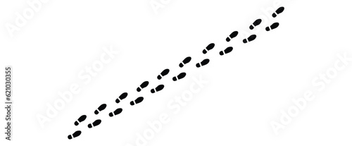 Human Shoe footprints icon white background design.