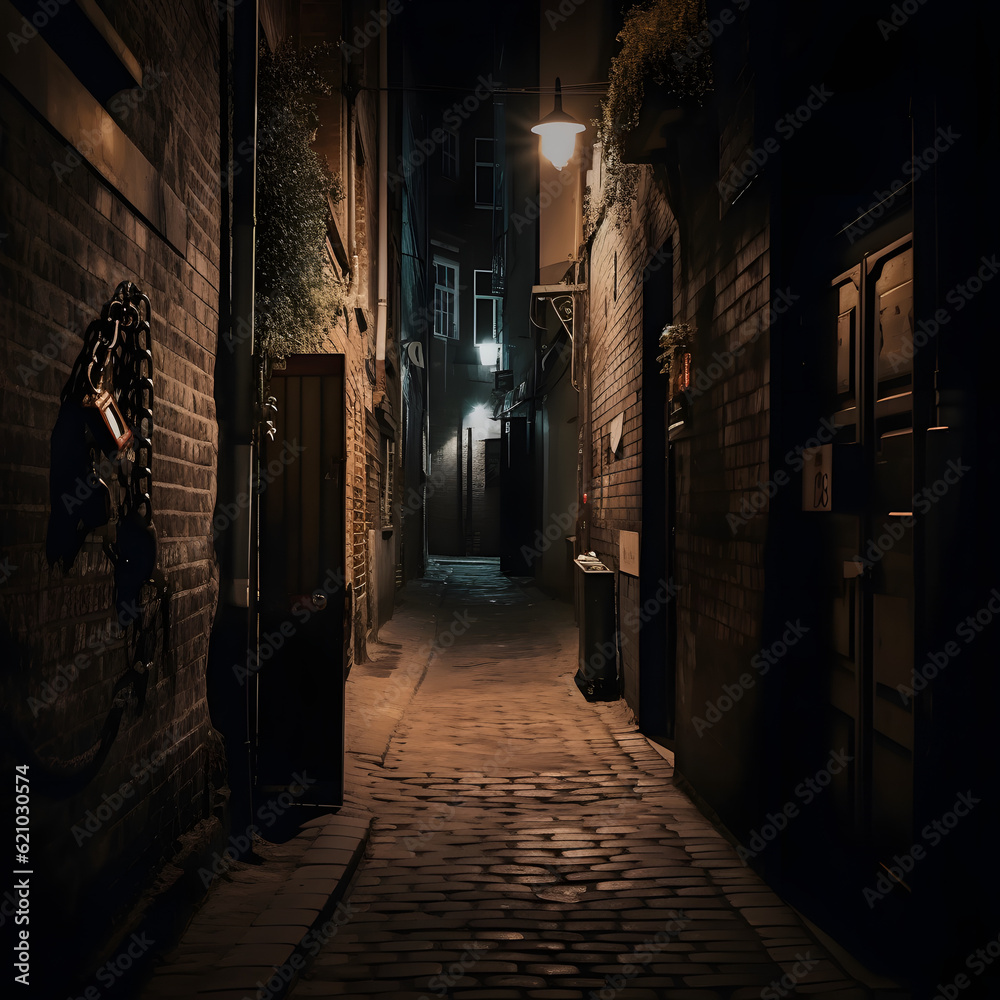 Fototapeta premium narrow alley in the old town