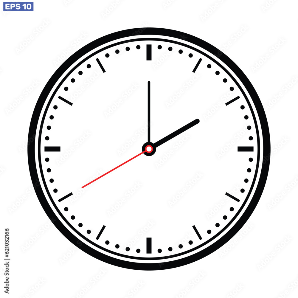Clock time icon symbol isolated on white background design. Clock time icon symbol isolated on white background design.