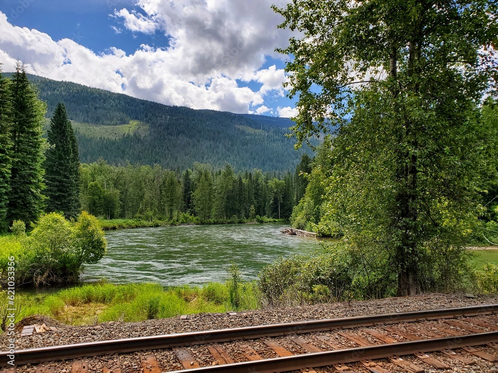 Fototapeta premium railway in the mountains