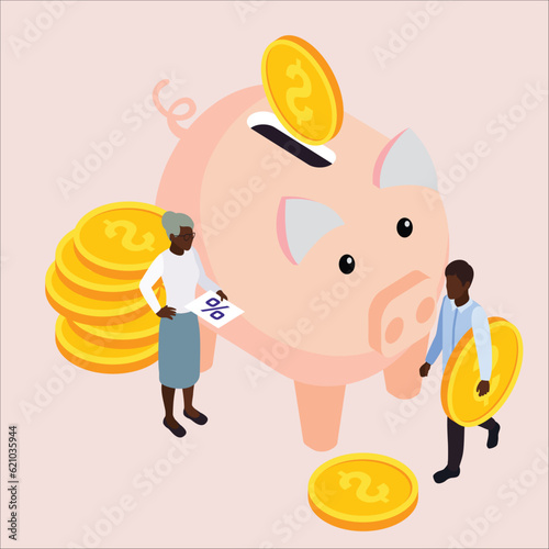 Government bailout to help support bank from bankruptcy to prevent banking downfall by injection, buy bonds to pay for loan and obligation concept.