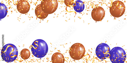 happy halloween trick or treat with balloons halloween website spooky, background or banner halloween template. vector illustration EPS10