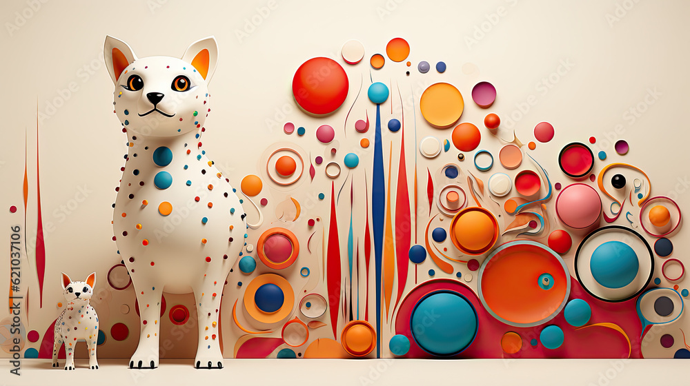 Fototapeta premium abstract background with circles
