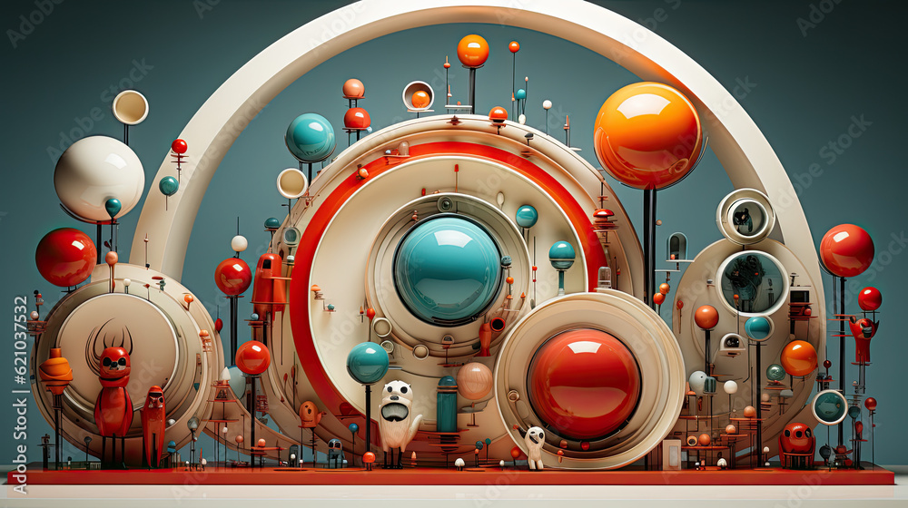 Obraz premium abstract background with circles