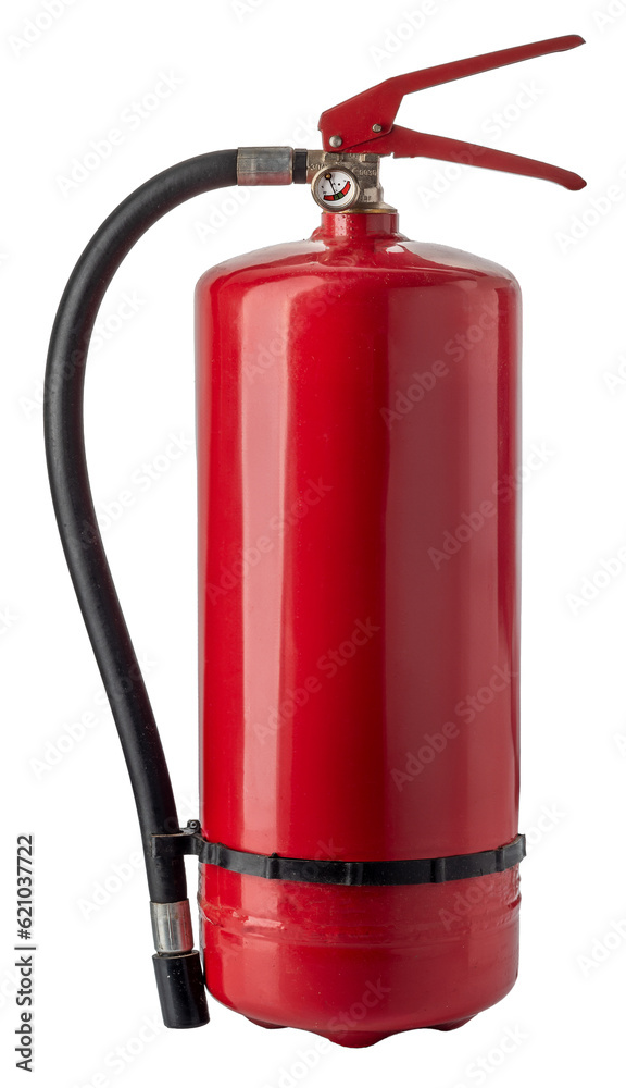 Red fire extinguisher isolated Red fire extinguisher isolated