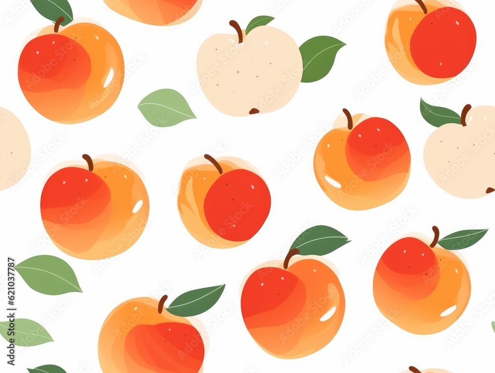 Apple drawn style seamless tiles (generative AI) Apple drawn style seamless tiles (generative AI)