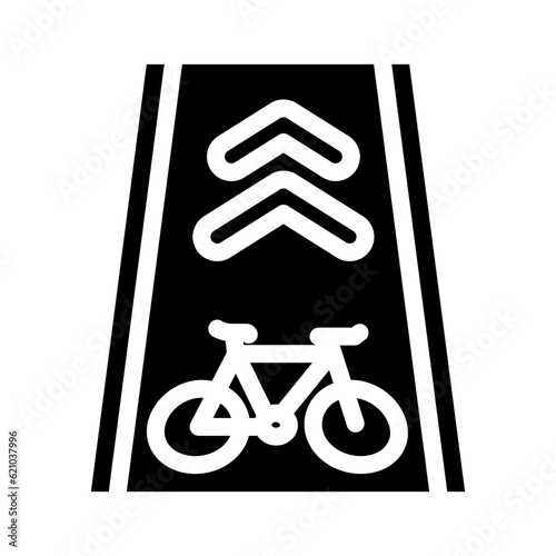 bike lane environmental glyph icon vector. bike lane environmental sign. isolated symbol illustration