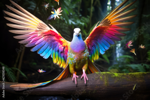 A rainbow dove of peace
