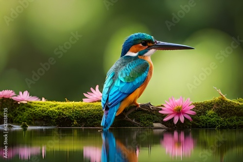Fotografia kingfisher on the branch