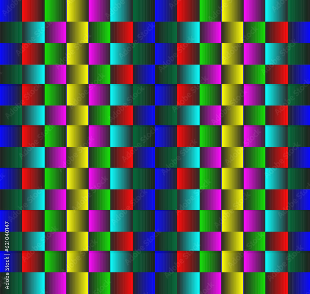 Seamless vector geometric texture in the form of an abstract background of colorful squares Seamless vector geometric texture in the form of an abstract background of colorful squares