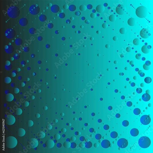 Abstract vector geometric pattern in the form of circles on a blue gradient background