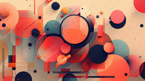 abstract background with circles - Generative AI