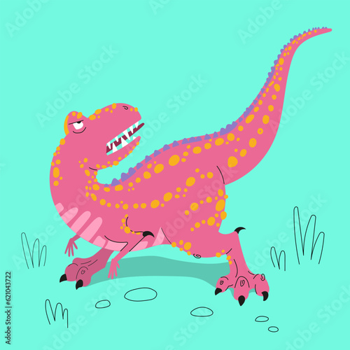 bright vector dinosaur illustration