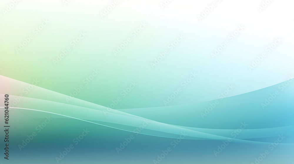 Abstract background with smooth lines in light blue and green colors. Generative AI. Abstract background with smooth lines in light blue and green colors. Generative AI.