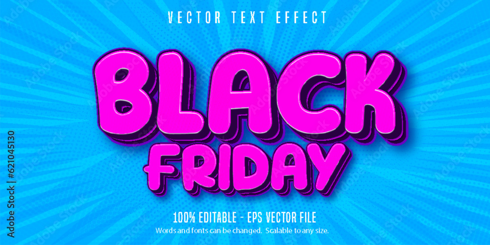 Fototapeta premium Black friday text, editable text effect