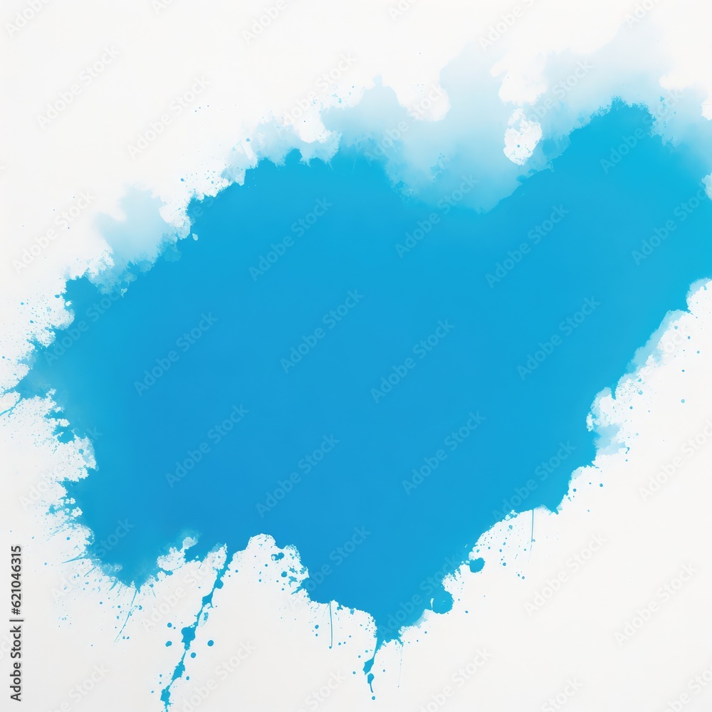 Paint spray, splash texture, light blue, graphic design elements on white background