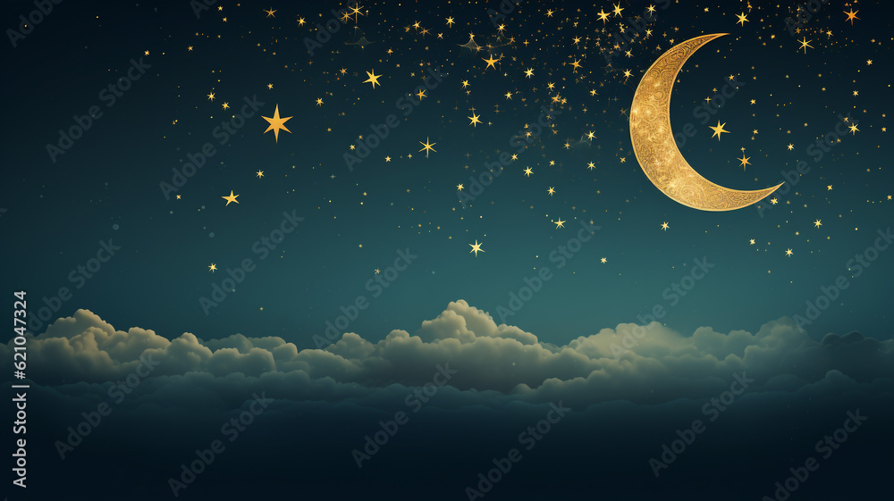 Naklejka premium Night Sky full of stars design