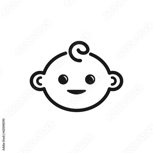 baby icon family, emoji vector template. Baby Kid Child line icon