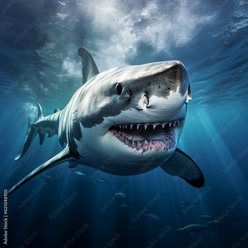 Naklejka premium great white shark