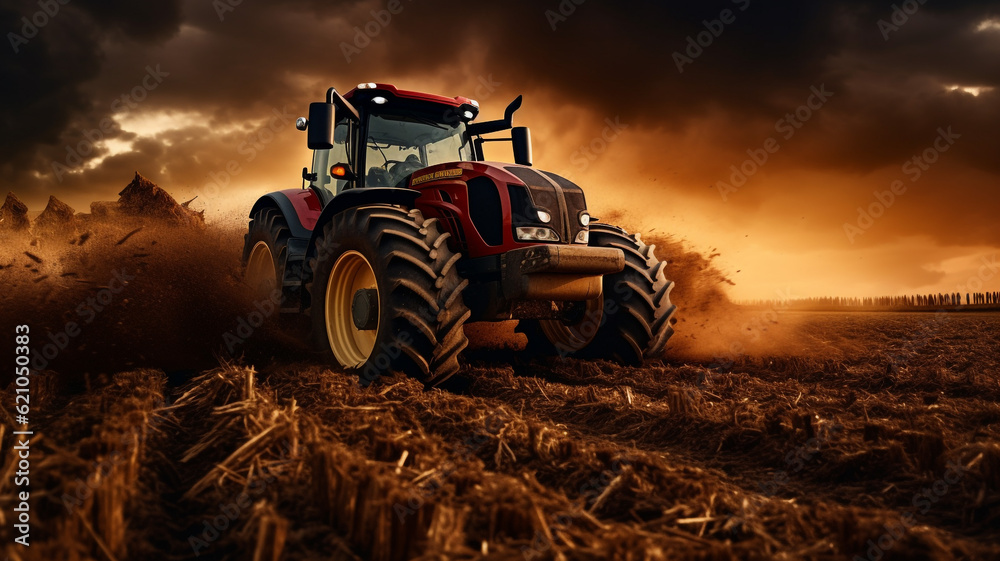 Modern agriculture machine technology concept Modern agriculture machine technology concept