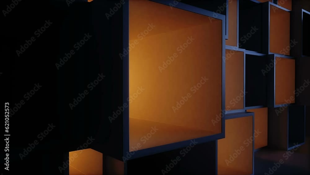 cubic structure. Business and financial concept. Realistic 4k animation. cubic structure. Business and financial concept. Realistic 4k animation.