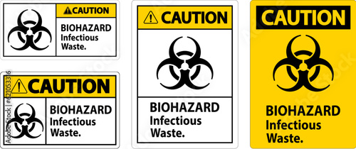 Biohazard Caution Label Biohazard Infectious Waste