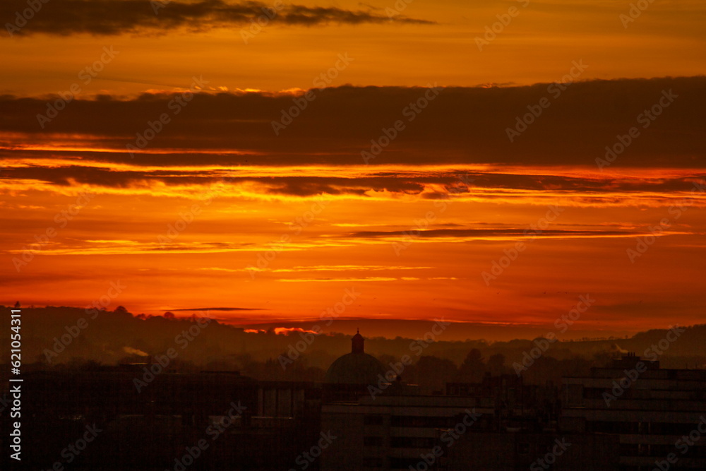 Urban Sunset Sky