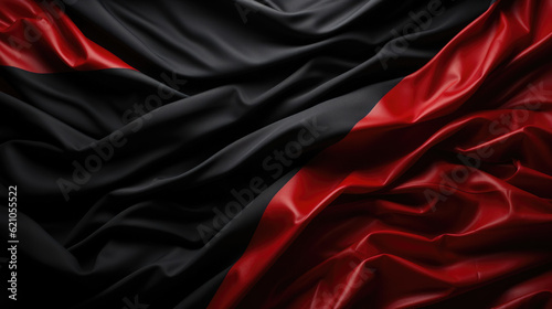 Flag of Line Red and Black Pattern , Generative Ai