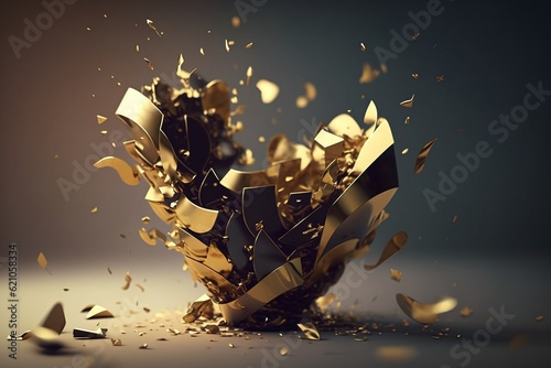 gold confetti  Generative AI