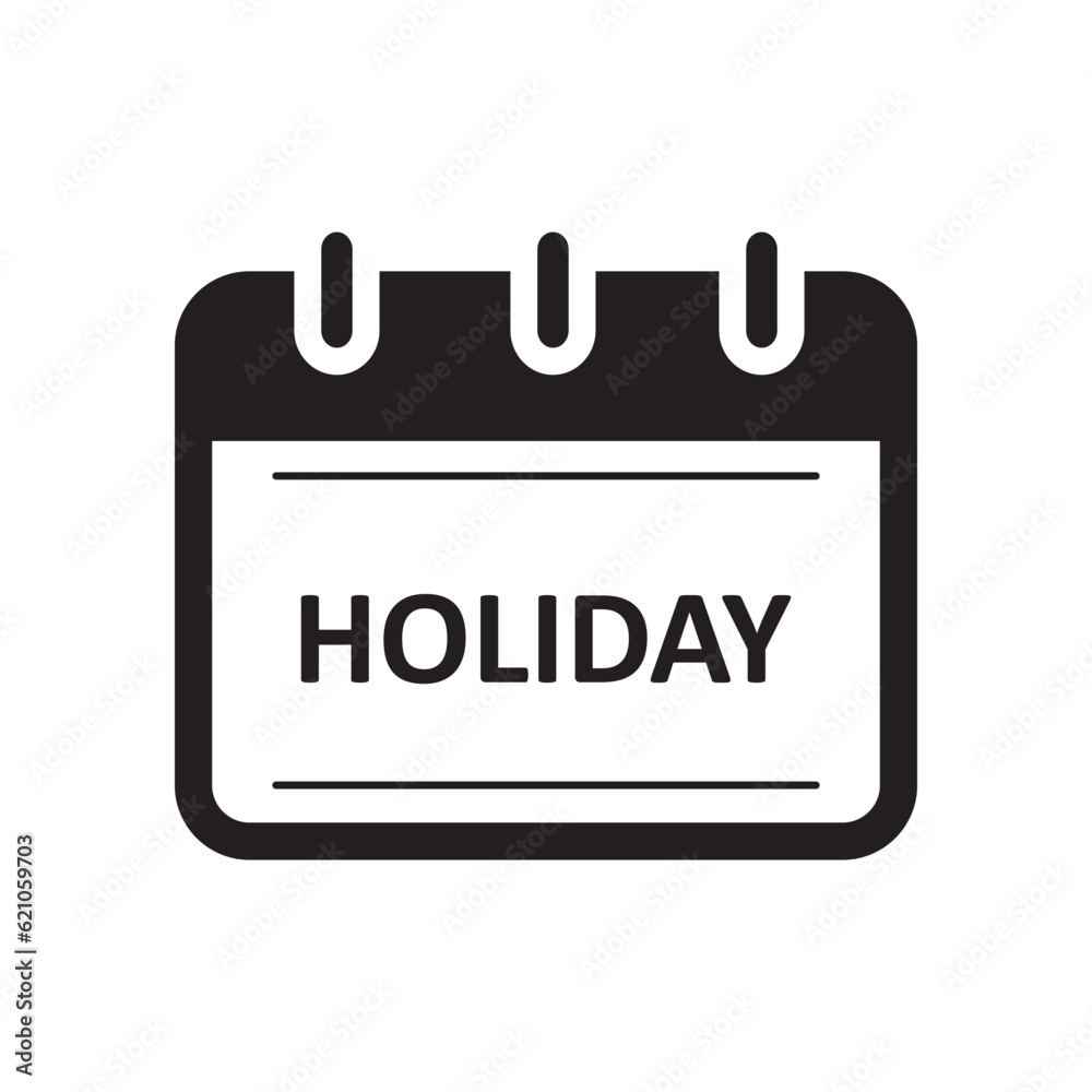Calendar Holiday line icon. Calendar icon vector. Schedule, date icon symbol illustration Calendar Holiday line icon. Calendar icon vector. Schedule, date icon symbol illustration