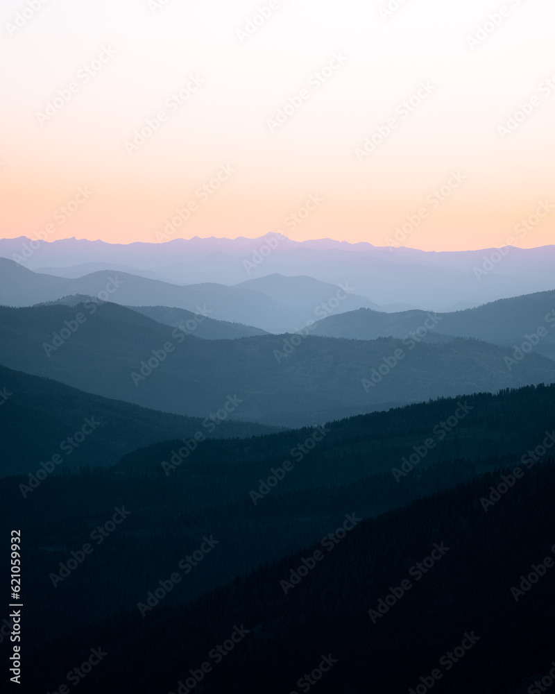 sunrise in the mountains