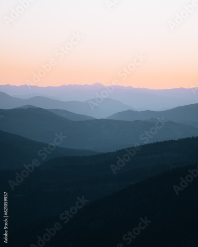 mountain sunset layers