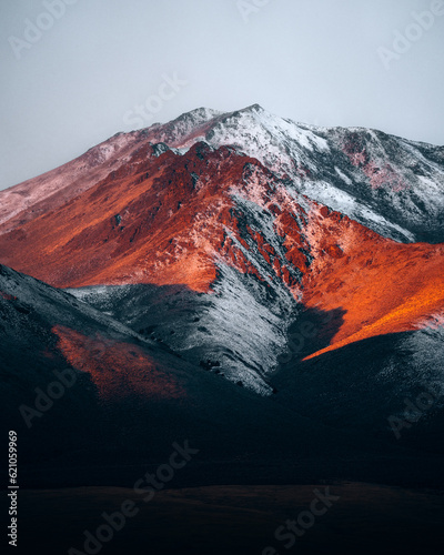 mountain in autumn sunrise
