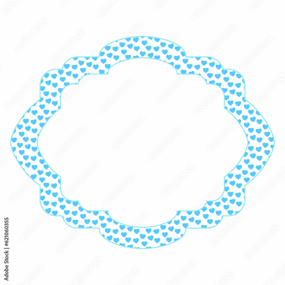 Frame with blue hearts for decoration.
Frame with blue hearts for decoration.