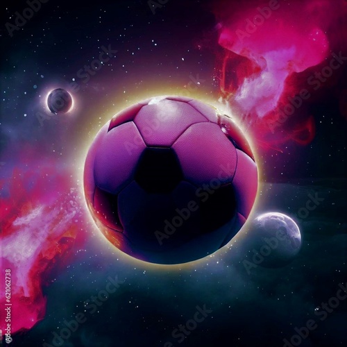soccer ball in space world