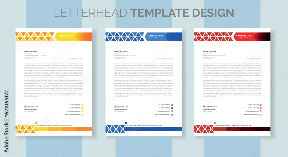 Creative Business style letter head templates, Unique business style letter head templates for your Business