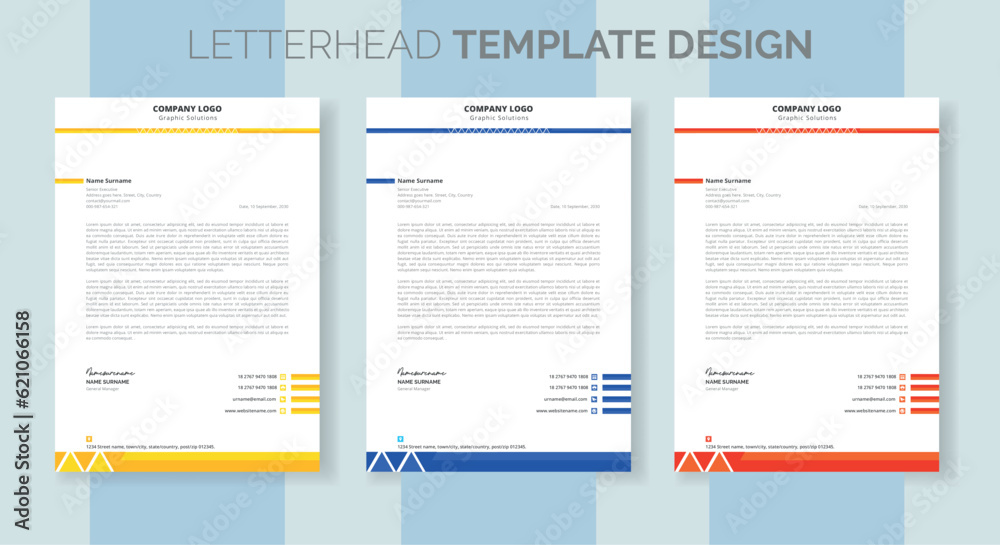 Creative Business style letter head templates, Unique business style letter head templates for your Business