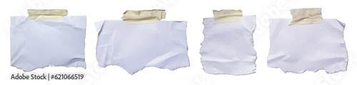 фотографія White torn paper piece label grunge tape