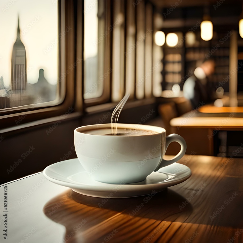 cup of coffee on a table