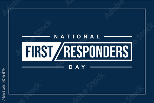 first responders day, Holiday concept. Template for background, banner, card, poster, t-shirt with text inscription photo