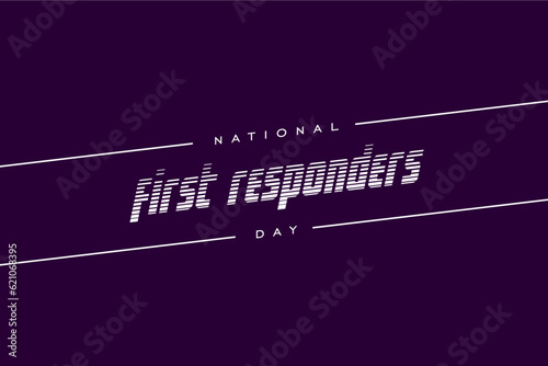 first responders day, Holiday concept. Template for background, banner, card, poster, t-shirt with text inscription
